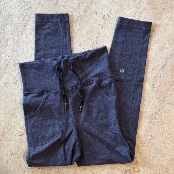 Lululemon 2 purplish blue jogger style leggings with pockets - Picture 2 of 6